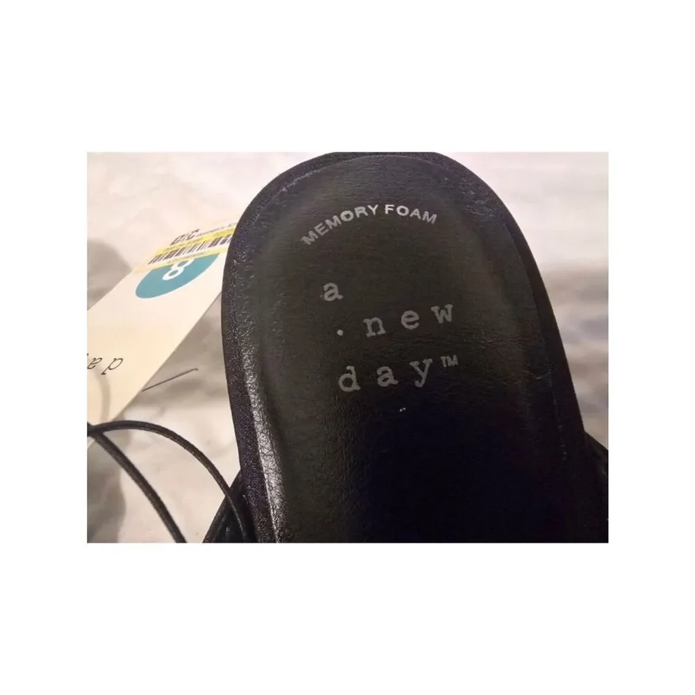 Women’s Katia Heels with Memory Foam Insole - a New Day™ Black 8 Boxed